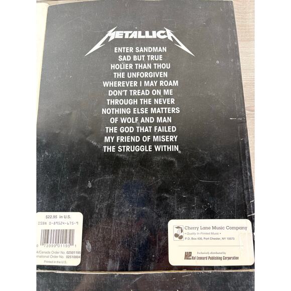 Metallica Guitar Tab Book Lot of 4 Master of Puppets, Black Album, Kill ’Em All - Picture 8 of 10